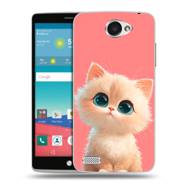 Пластиковый чехол на LG Max с принтом Розовый котенок