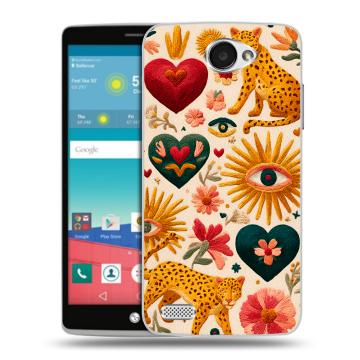 Пластиковый чехол на LG Max с принтом Модный принт