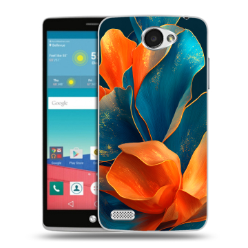 Пластиковый чехол на LG Max с принтом Цветы