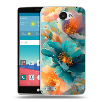 Пластиковый чехол на LG Max с принтом Цветы