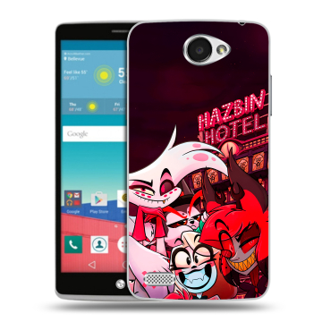 Пластиковый чехол на LG Max с принтом Hazbin Hotel Отель Хазбин