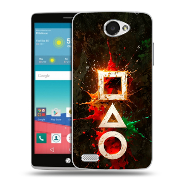 Пластиковый чехол на LG Max с принтом Squid Game Игра кальмара
