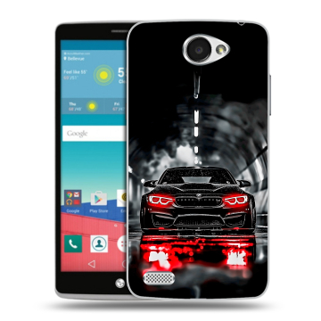 Пластиковый чехол на LG Max с принтом BMW БМВ