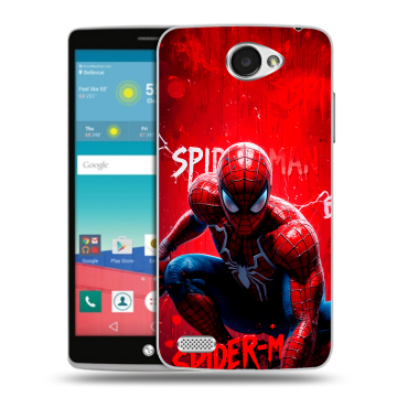 Пластиковый чехол на LG Max с принтом Spiderman Человек паук