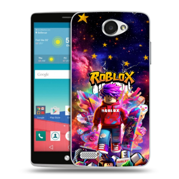 Пластиковый чехол на LG Max с принтом Roblox Роблокс