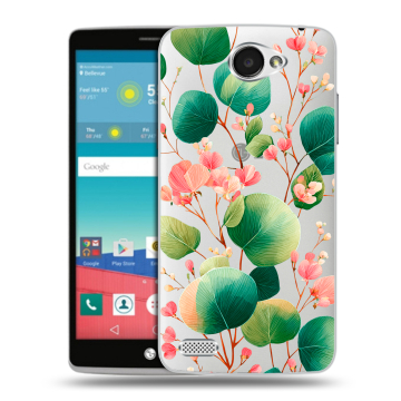 Пластиковый чехол на LG Max с принтом женский