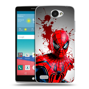 Пластиковый чехол на LG Max с принтом Spiderman Человек паук