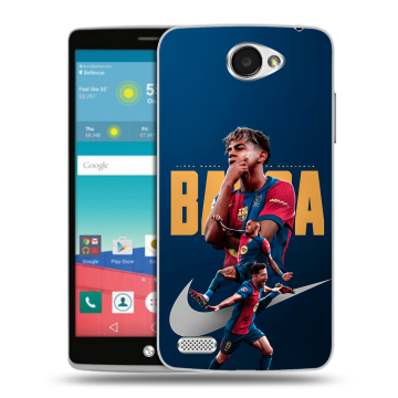 Пластиковый чехол на LG Max с принтом Барселона Barca Yamal Пластиковый чехол на LG Max с принтом Барселона Barca Yamal