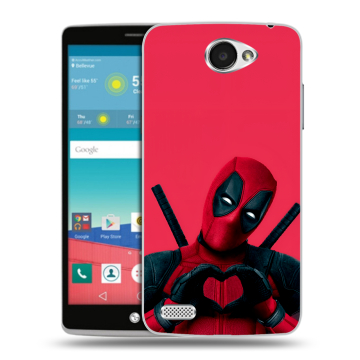 Пластиковый чехол на LG Max с принтом Дедпул Deadpool