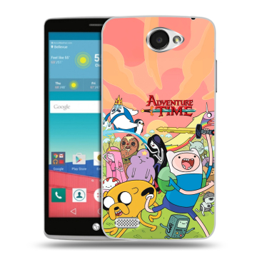 Пластиковый чехол на LG Max с принтом Adventure time Время приключений