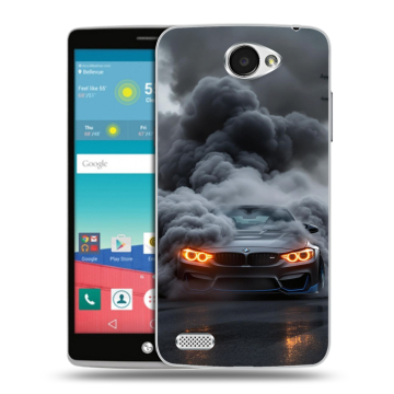 Пластиковый чехол на LG Max с принтом BMW БМВ