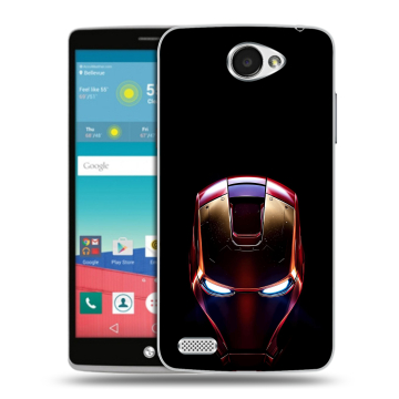 Пластиковый чехол на LG Max с принтом IronMan Железный человек Пластиковый чехол на LG Max с принтом IronMan Железный человек