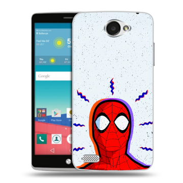 Пластиковый чехол на LG Max с принтом Spiderman Человек паук