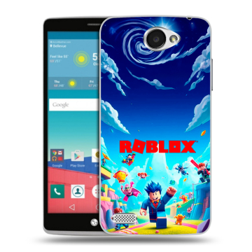 Пластиковый чехол на LG Max с принтом Roblox Роблокс