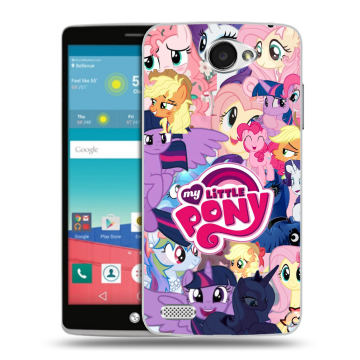 Пластиковый чехол на LG Max с принтом My little pony Дружба чудо