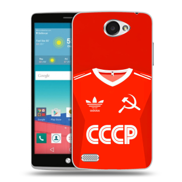 Пластиковый чехол на LG Max с принтом Флаг Герб СССР