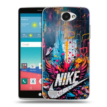 Пластиковый чехол на LG Max с принтом Nike Найк