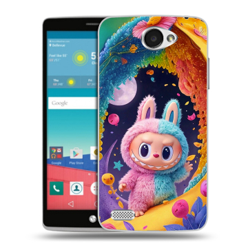 Пластиковый чехол на LG Max с принтом Labubu Лабубу