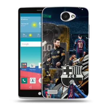 Пластиковый чехол на LG Max с принтом Messi Barcelona Пластиковый чехол на LG Max с принтом Messi Barcelona