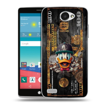 Пластиковый чехол на LG Max с принтом Дональд Дак Доллар Пластиковый чехол на LG Max с принтом Дональд Дак Доллар