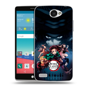 Пластиковый чехол на LG Max с принтом Demon Slayer Клинок рассекающий демонов