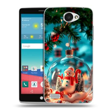 Пластиковый чехол на LG Max с принтом Новый год