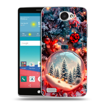 Пластиковый чехол на LG Max с принтом Новый год
