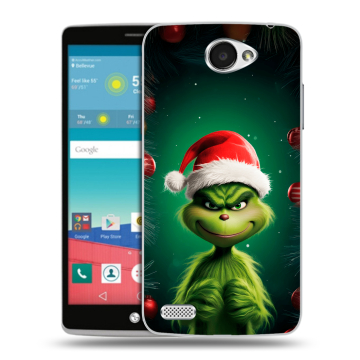 Пластиковый чехол на LG Max с принтом Гринч Новый год Рождество