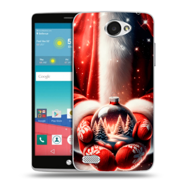 Пластиковый чехол на LG Max с принтом Новый год