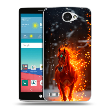 Пластиковый чехол на LG Max с принтом Новый год