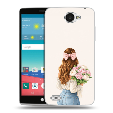 Пластиковый чехол на LG Max с принтом женский
