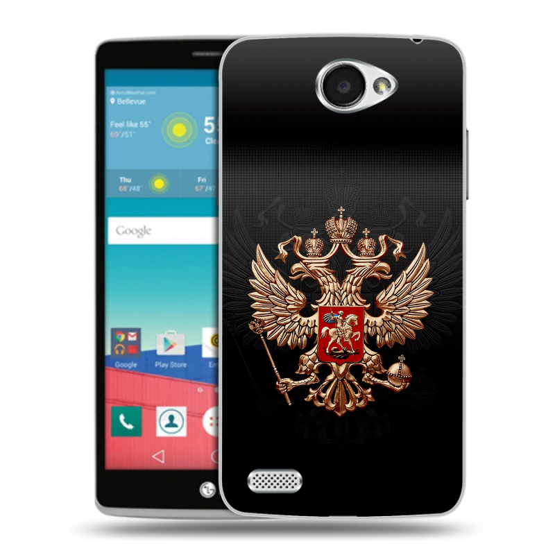 Пластиковый чехол на LG Max с принтом Герб России Пластиковый чехол на LG Max с принтом Герб России