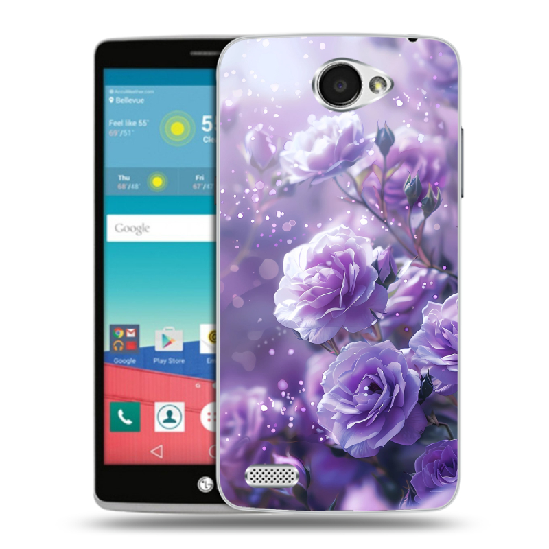 Пластиковый чехол на LG Max с принтом Розы цветы Пластиковый чехол на LG Max с принтом Розы цветы