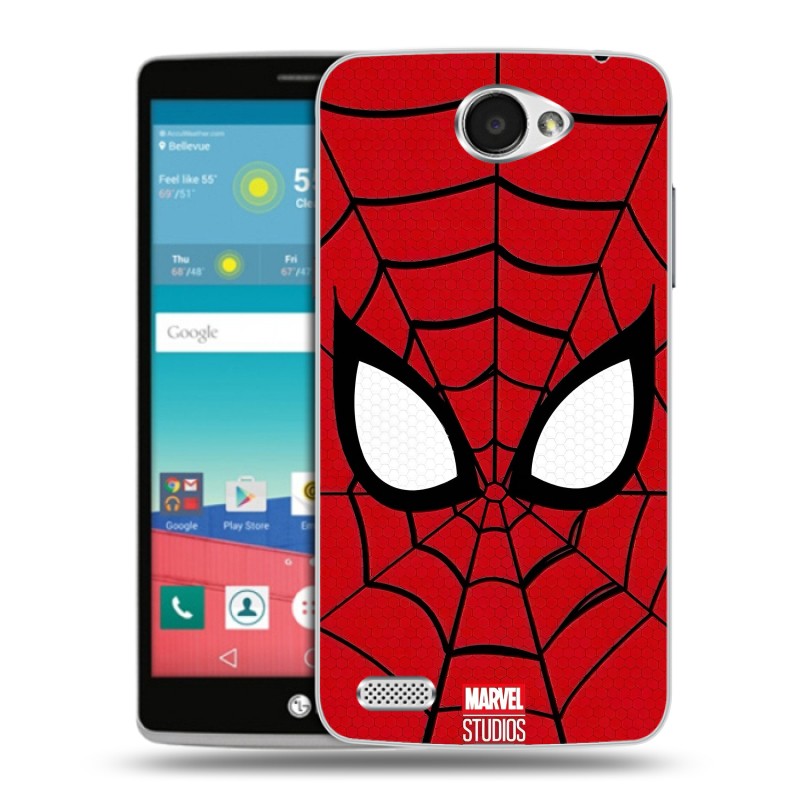 Пластиковый чехол на LG Max с принтом человек паук spiderman Пластиковый чехол на LG Max с принтом человек паук spiderman