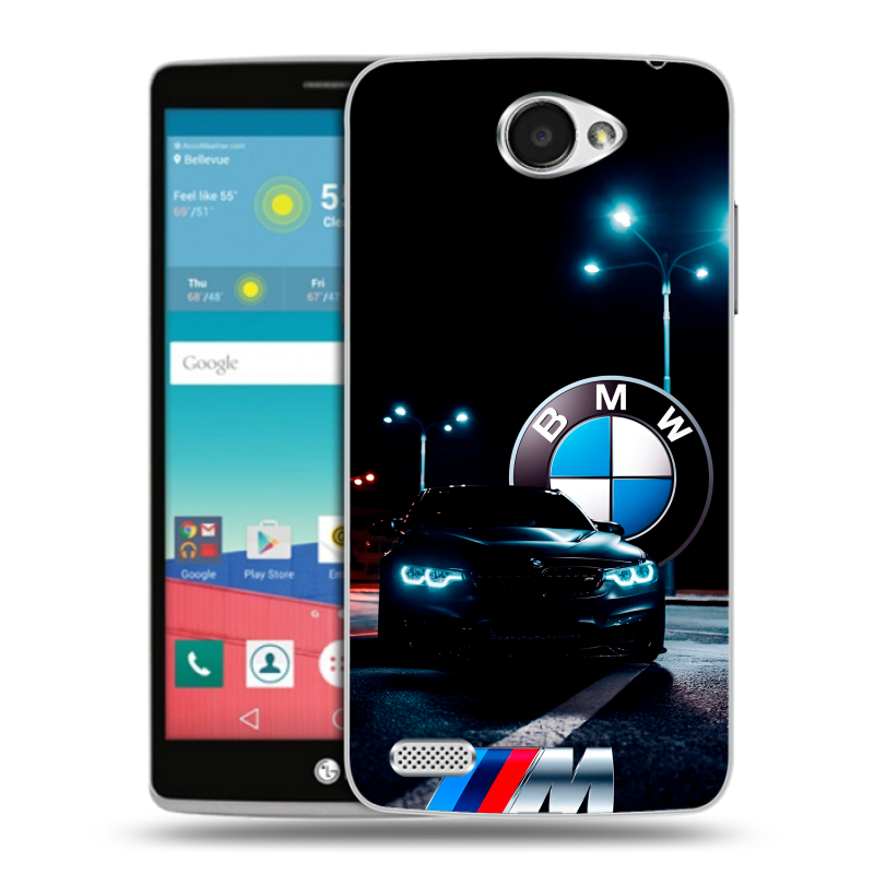 Пластиковый чехол на LG Max с принтом БМВ BMW Пластиковый чехол на LG Max с принтом БМВ BMW