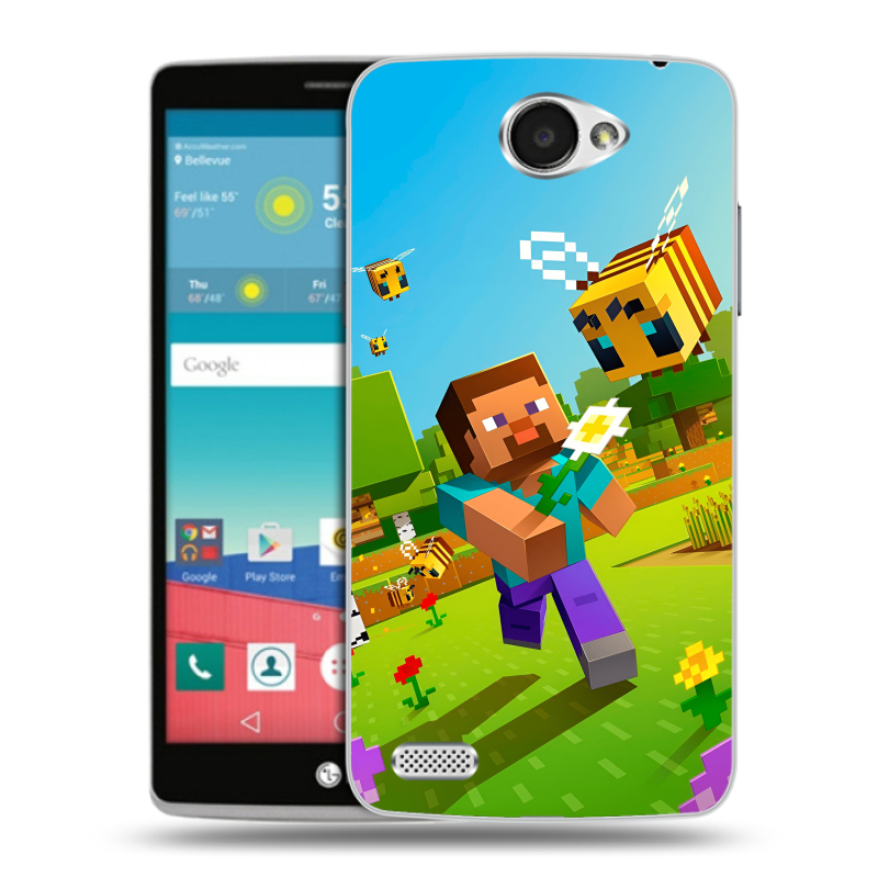 Пластиковый чехол на LG Max с принтом Майнкрафт Minecraft Пластиковый чехол на LG Max с принтом Майнкрафт Minecraft