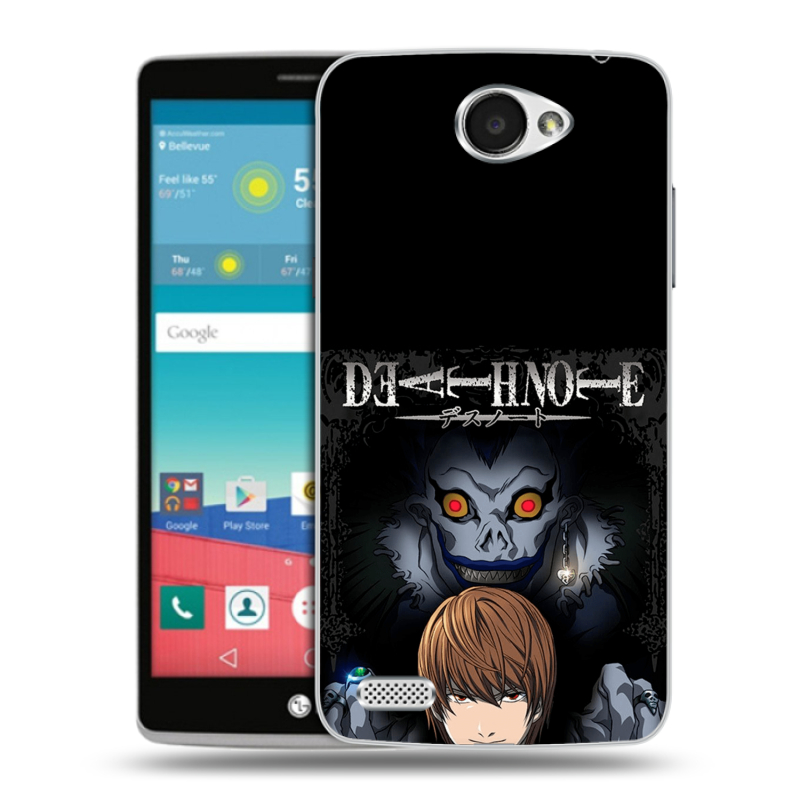 Пластиковый чехол на LG Max с принтом Death note Тетрадь смерти Пластиковый чехол на LG Max с принтом Death note Тетрадь смерти