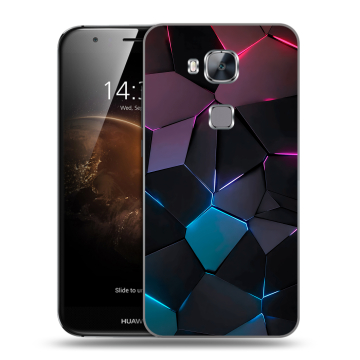 Пластиковый чехол на Huawei G8 с принтом Геометрия неона