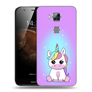 Пластиковый чехол на Huawei G8 с принтом Единорог