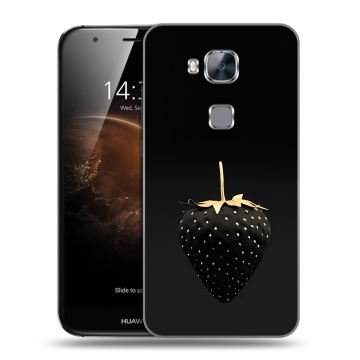 Пластиковый чехол на Huawei G8 с принтом Черная клубника