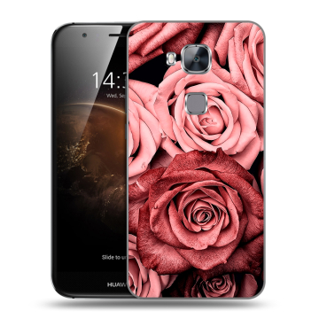 Пластиковый чехол на Huawei G8 с принтом Цветы розы