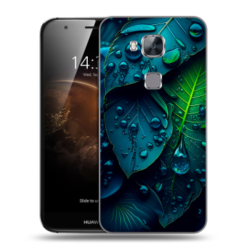 Пластиковый чехол на Huawei G8 с принтом Листья