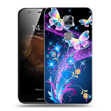 Пластиковый чехол на Huawei G8 с принтом Бабочки