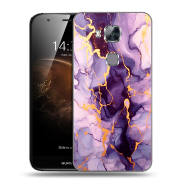 Пластиковый чехол на Huawei G8 с принтом Мрамор