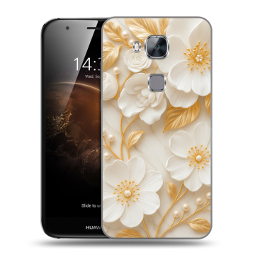 Пластиковый чехол на Huawei G8 с принтом Цветы