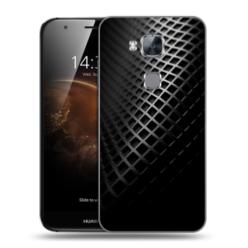 Пластиковый чехол на Huawei G8 с принтом Текстура металла Пластиковый чехол на Huawei G8 с принтом Текстура металла