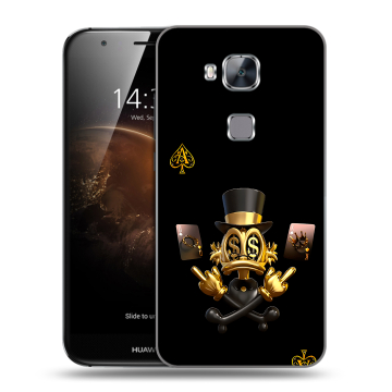 Пластиковый чехол на Huawei G8 с принтом Золотой скрудж макдак