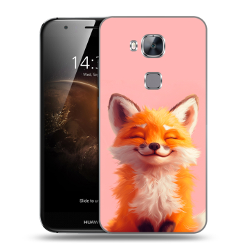 Пластиковый чехол на Huawei G8 с принтом милая лиса