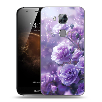 Пластиковый чехол на Huawei G8 с принтом Розы цветы