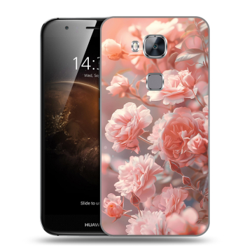 Пластиковый чехол на Huawei G8 с принтом Розовые розы